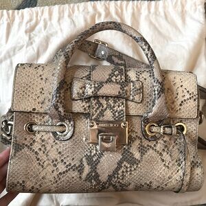 Jimmy Choo Python Rosalie Satchel Handbag